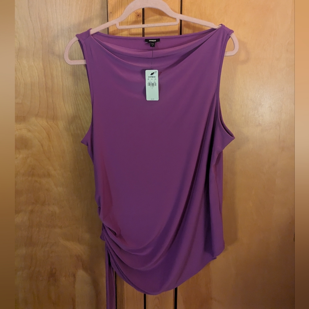 Express Purple Sleeveless Tank Top